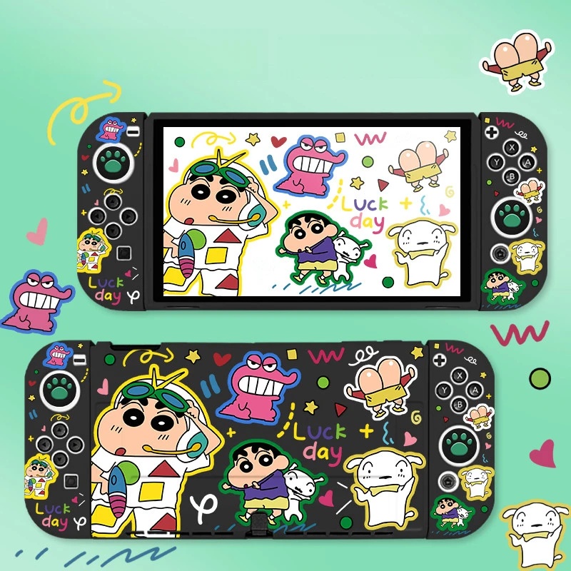 Gaming Console Nintendo Switch Oled Model - Kawaii Cartoon Crayon Shin-Chan Protective Case