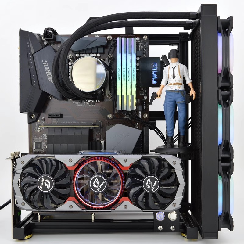 MOD ATX Open PC Case Frame For - Gaming Console Tower ulasan dan harga