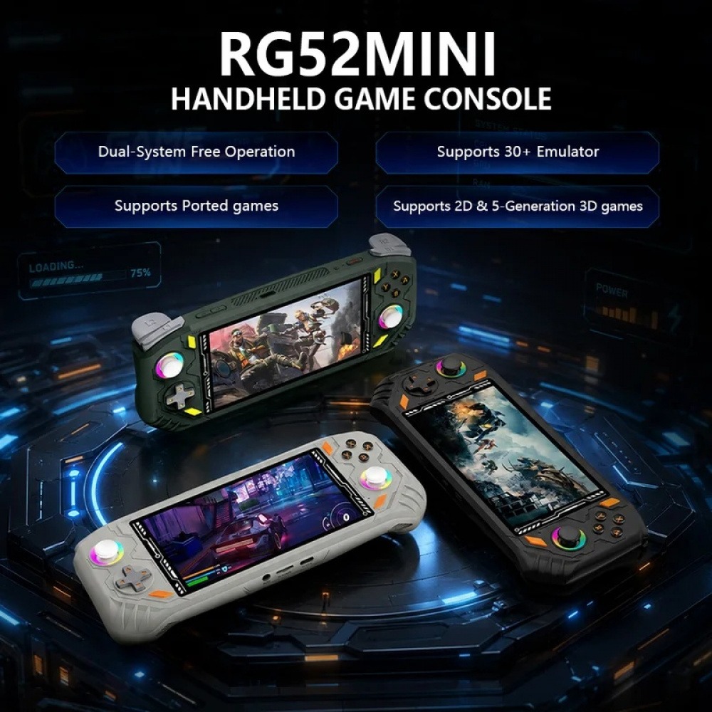 RG52 MINI Handheld Game Consol - Gaming Console Under 500 ulasan dan harga