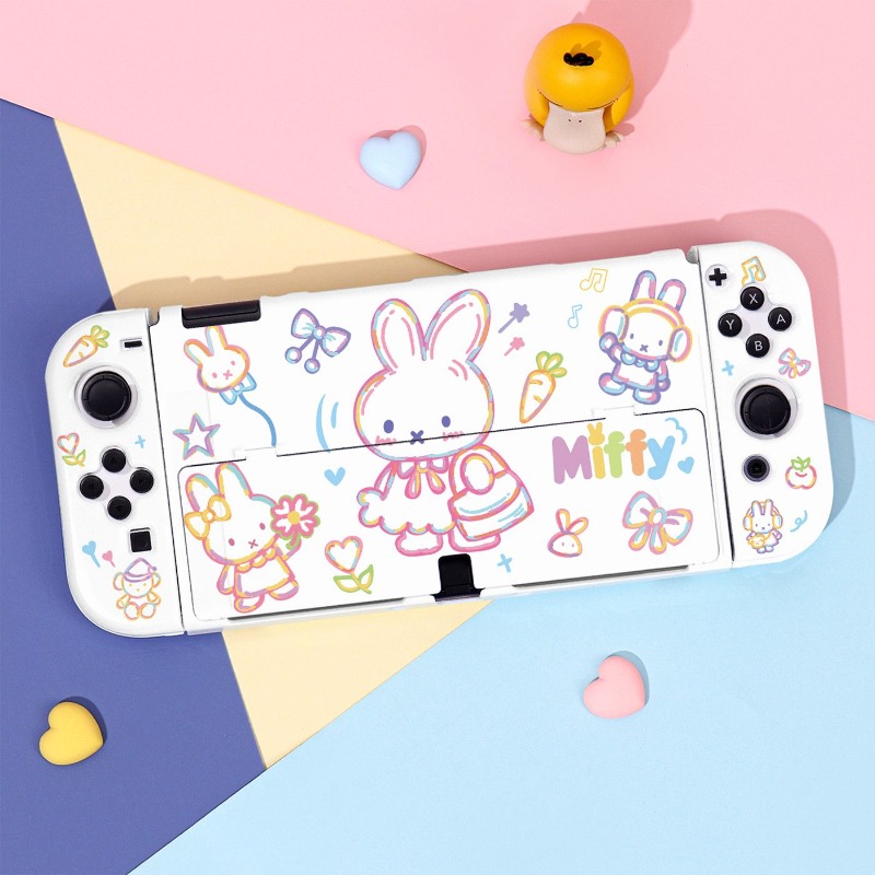 Cute Miffy Gaming Console Prot - Gaming Console Nintendo Switch Oled Model ulasan dan harga