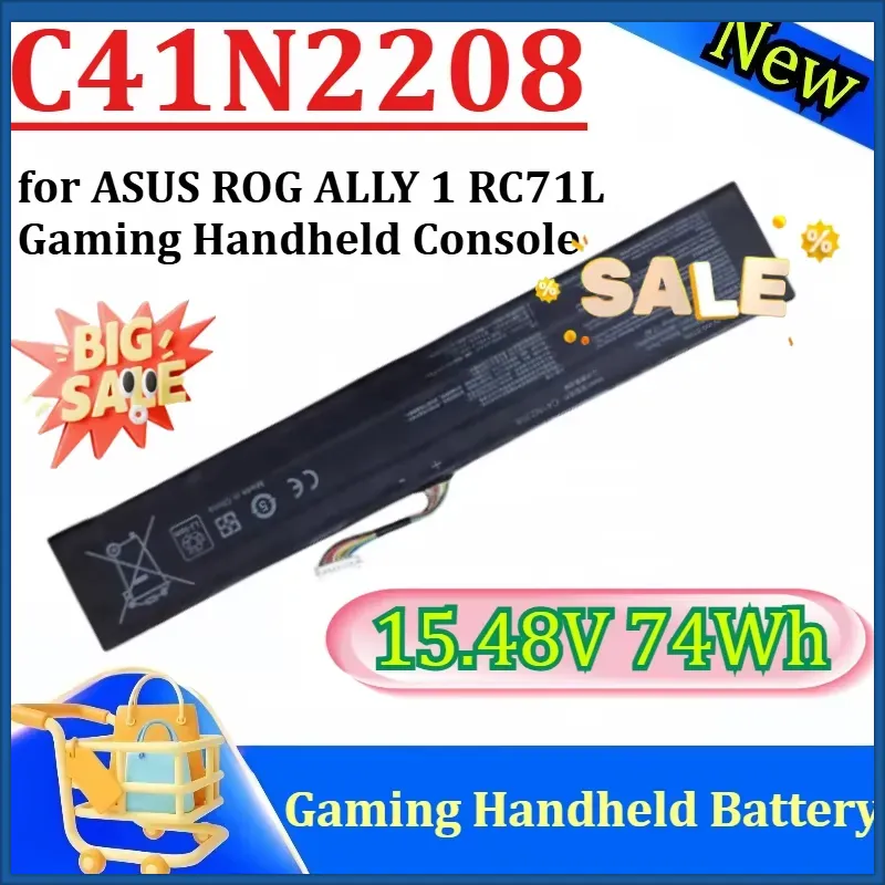 New C41N2208 15.48V 74Wh High  - Gaming Console Rog Ally ulasan dan harga
